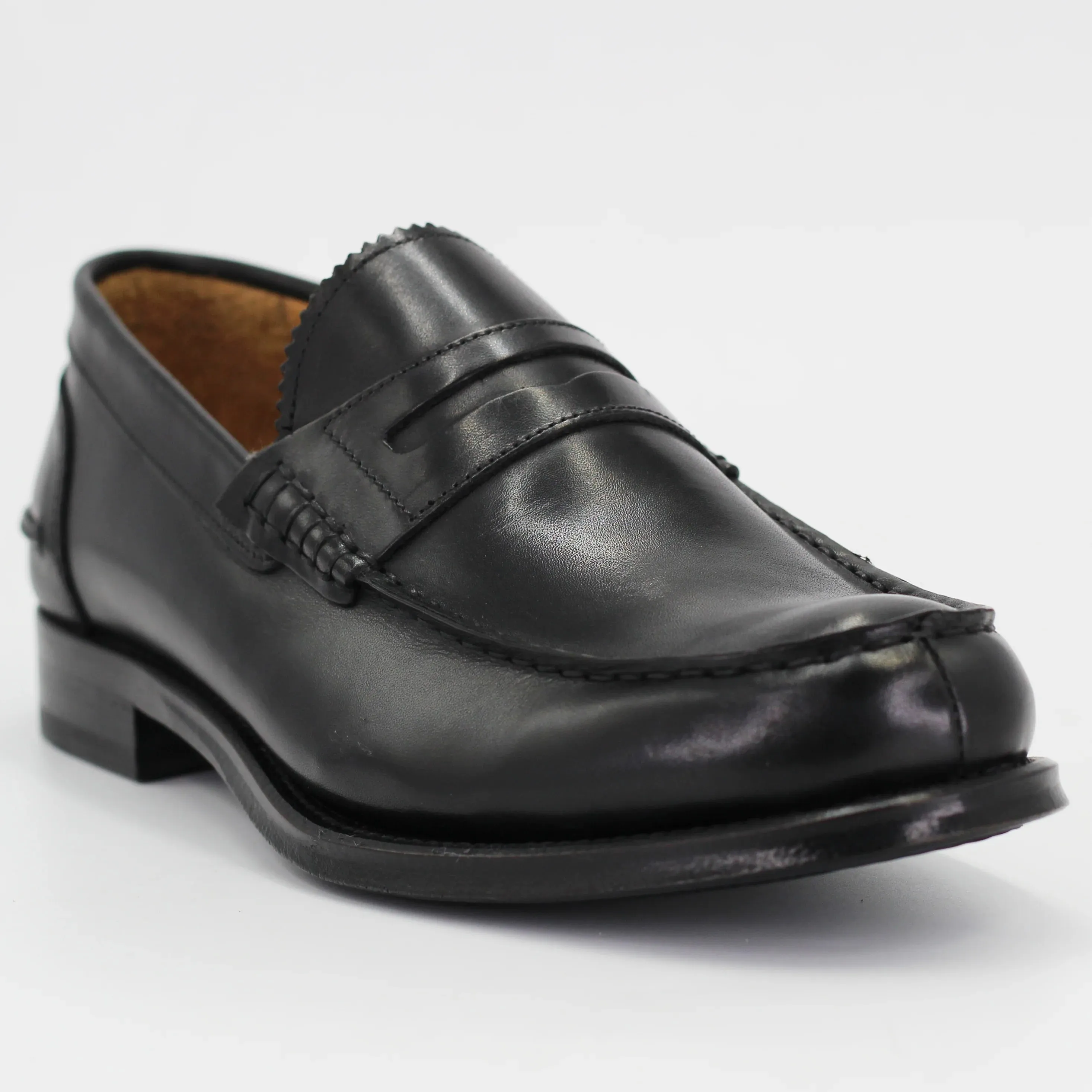 Men's moccasin in calf leather nero (BRU8826)