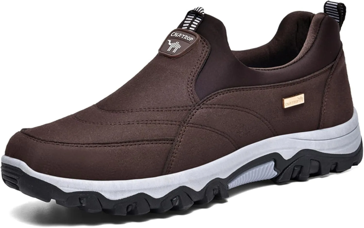 Men's Slip-on Orthopedic Non-Slip Walking Loafers Fashionable Comfort Breathable Arch Support Outdoor Hiking Sneakers Casual Soft Flats Driving Work Shoes