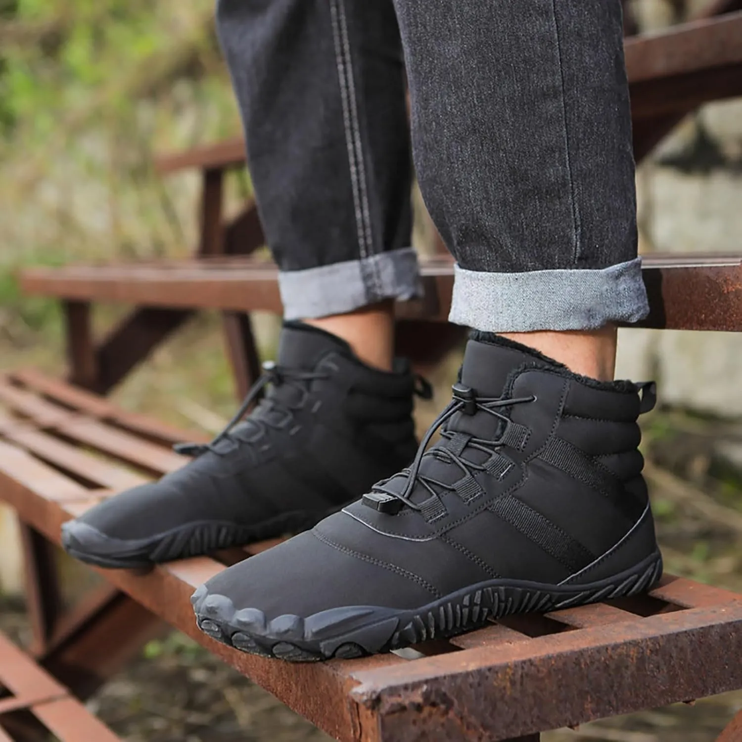 Men's Work Boots Soft Toe Hiking Sneakers Boot with Comfort Womens Workout Shoes Waterproof Wide Outdoor Shoes Slip on Loafers Hike Grounded Footwear