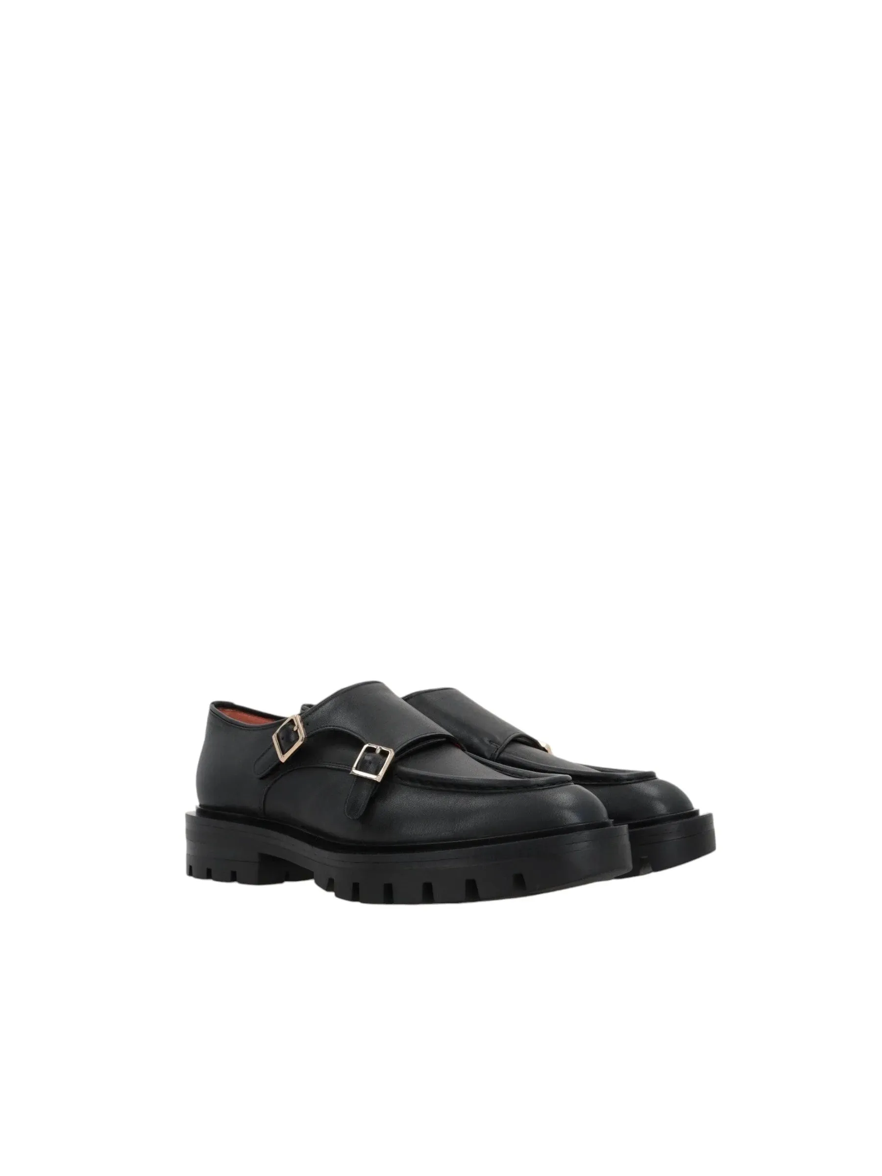 Monk Strap Shoes in Leather