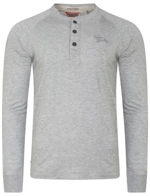Newick Harbour Henley Sweatshirt in Light Grey Marl - Tokyo Laundry