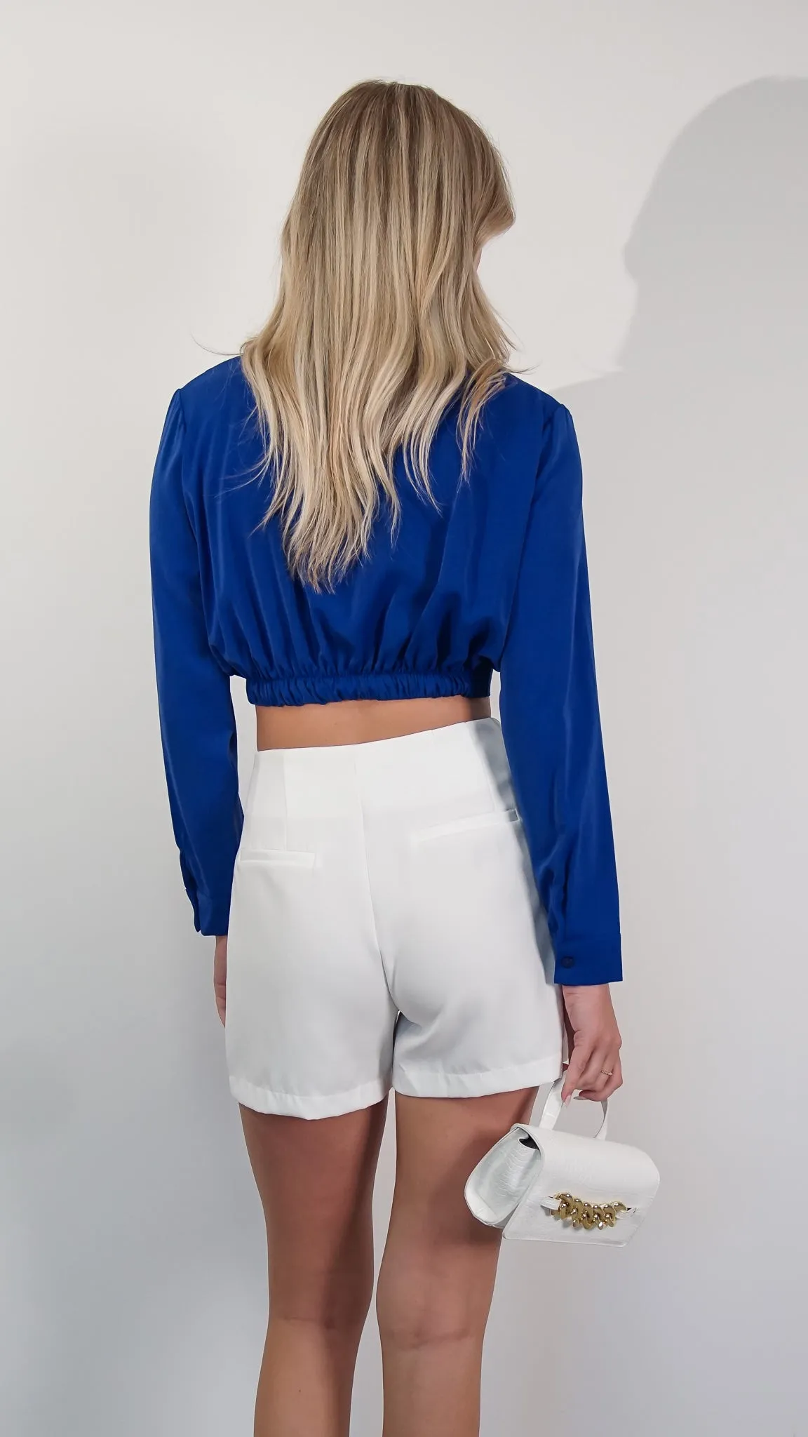 Noir Cropped Button-Down Shirt