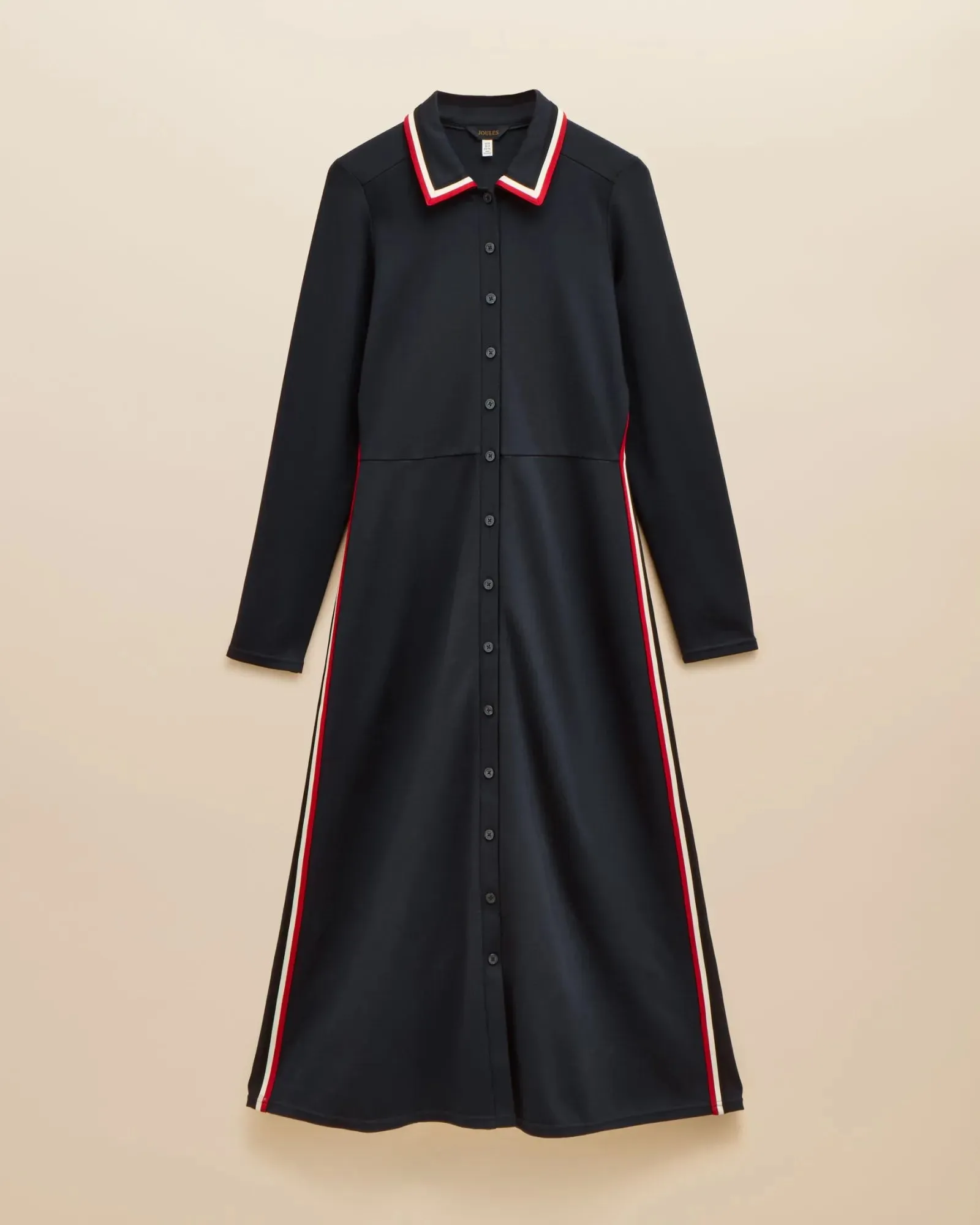 Pia Navy Blue Ponte Button Down Dress