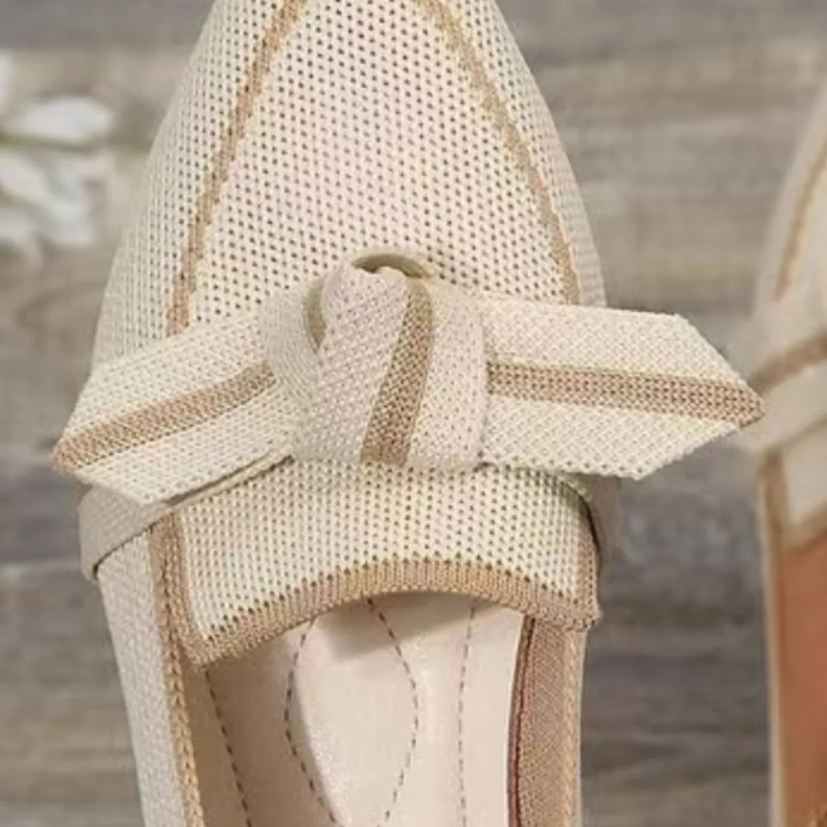 PRE-ORDER: Bow Contrast Trim Point Toe Loafers