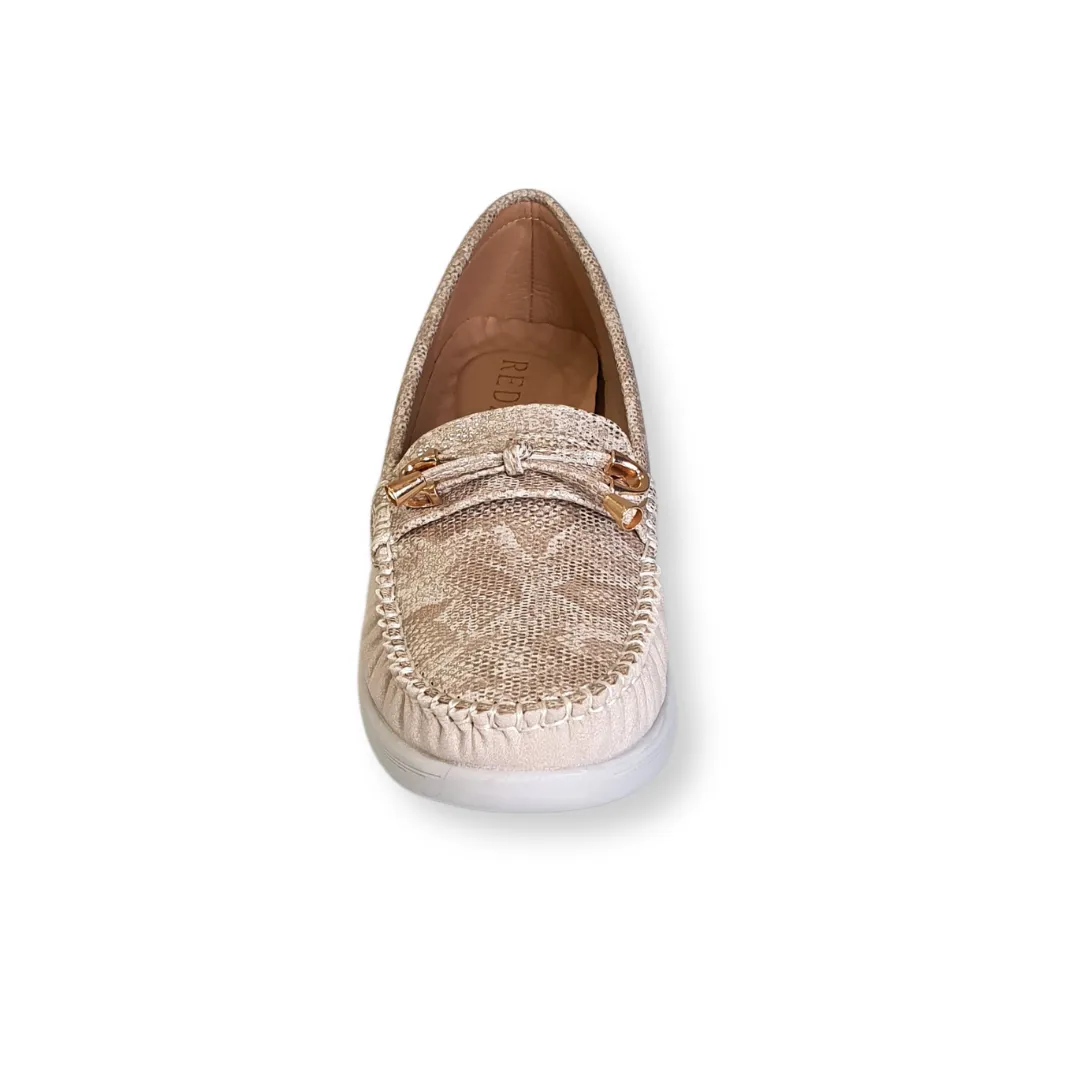 Redz Womens Loafer 18386 Beige Multi