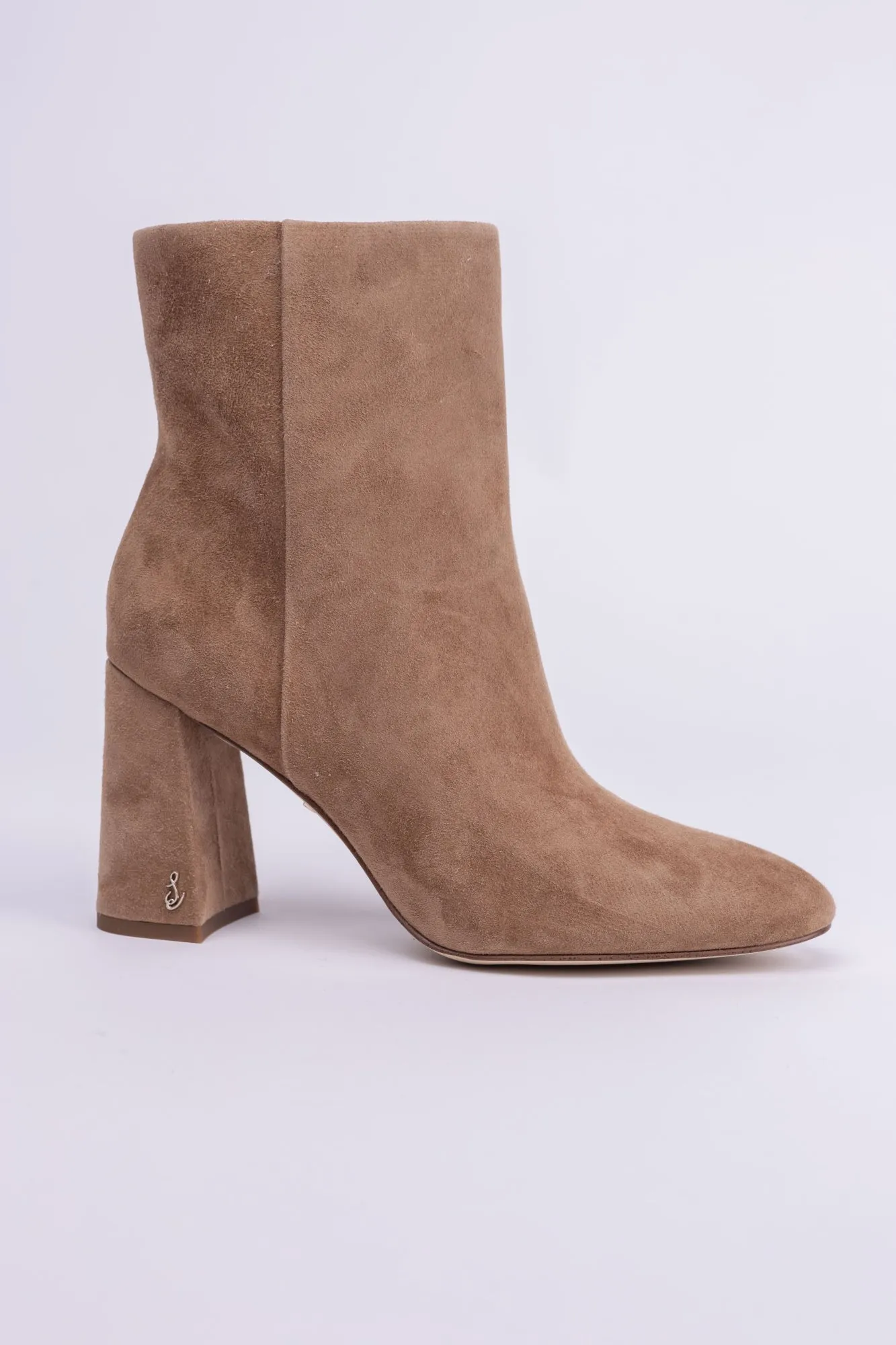 Sam Edelman Daria Block Heel Bootie in Almond Taupe