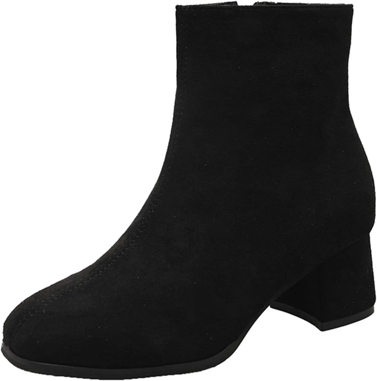 Shoes for Woman Large Size Fringe Back Zipper Short Boots Anti Slip Chunky Heel Snow Boots Classic Outdoor Boots