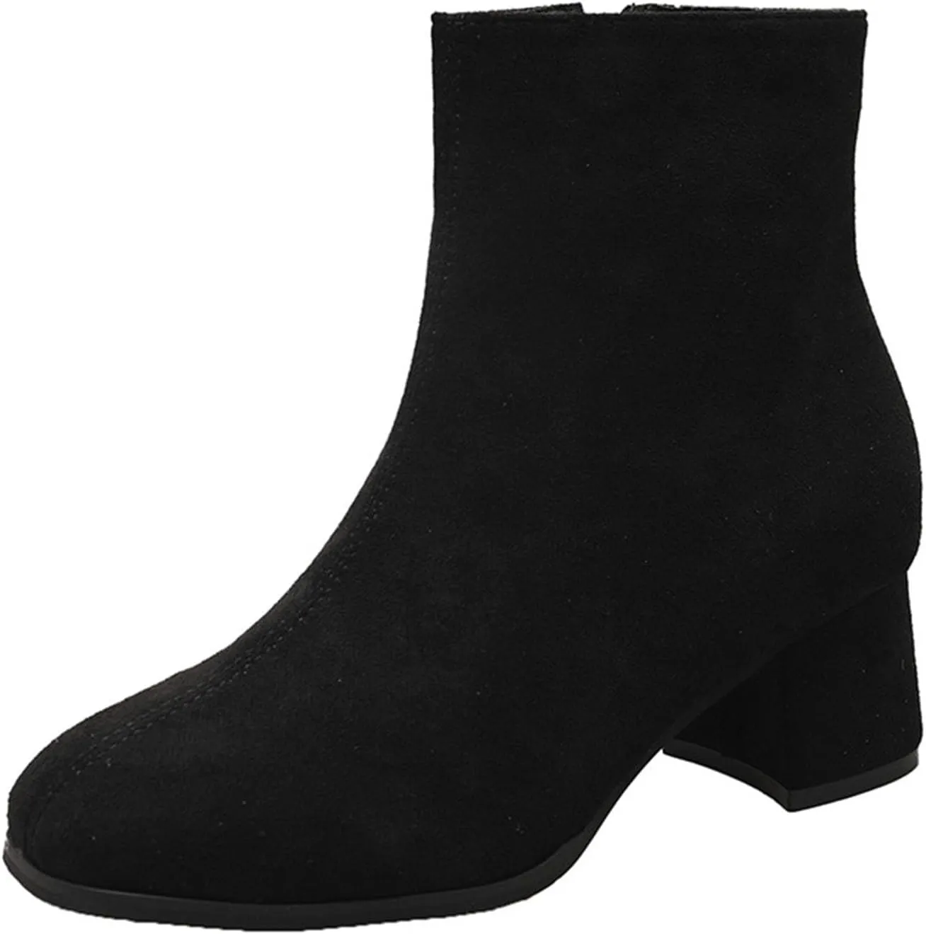 Shoes for Woman Large Size Fringe Back Zipper Short Boots Anti Slip Chunky Heel Snow Boots Classic Outdoor Boots