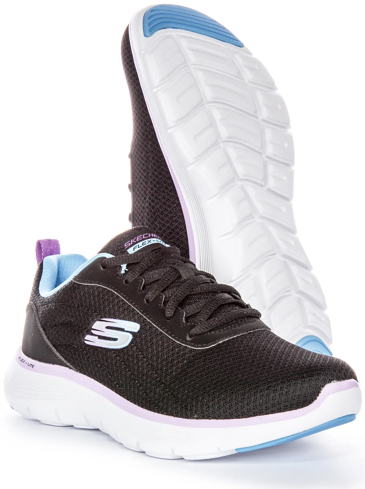 Skechers Flex Appeal 5.0 In Black Multi For Women