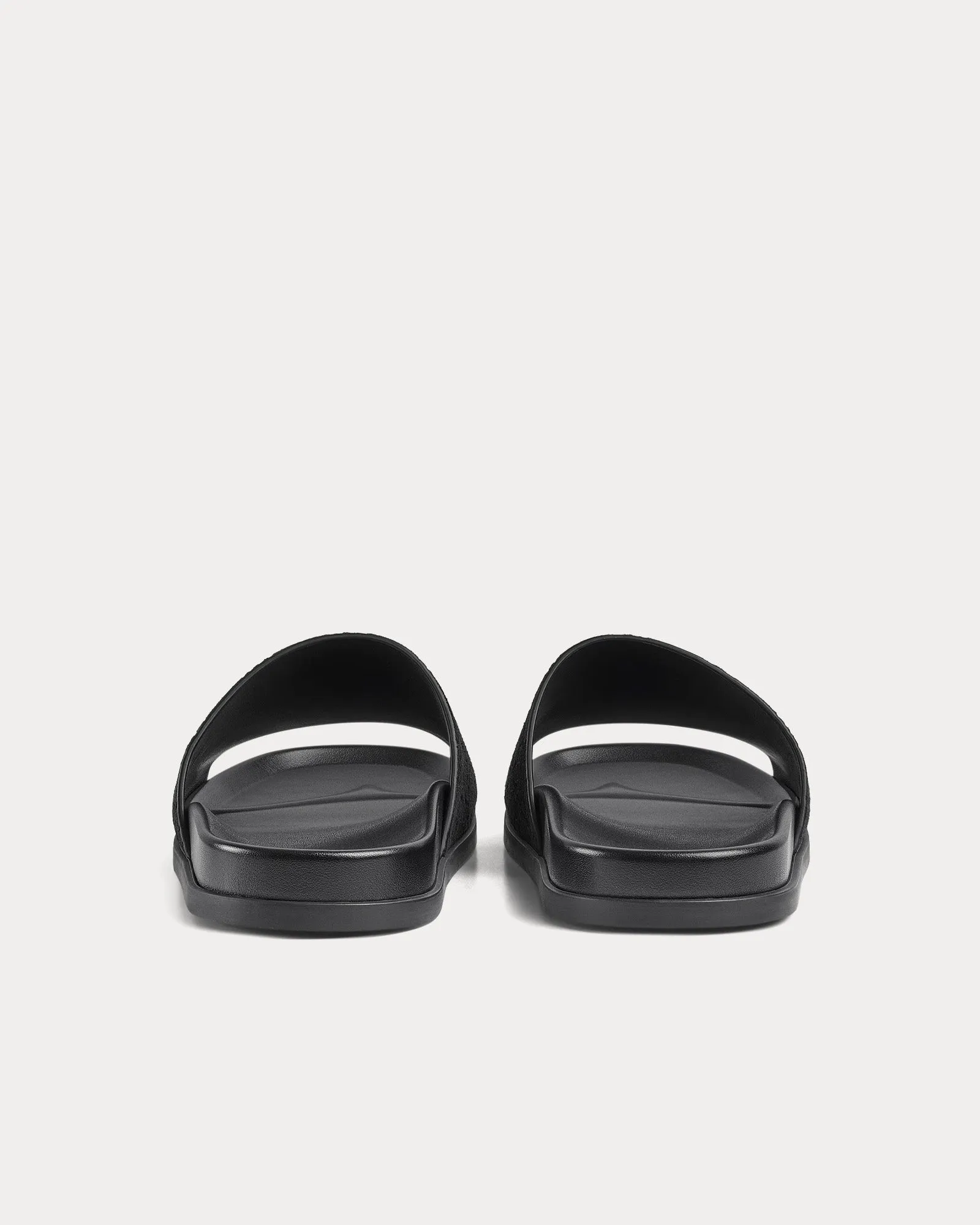 Slide Strap GG Suede Black Sandals