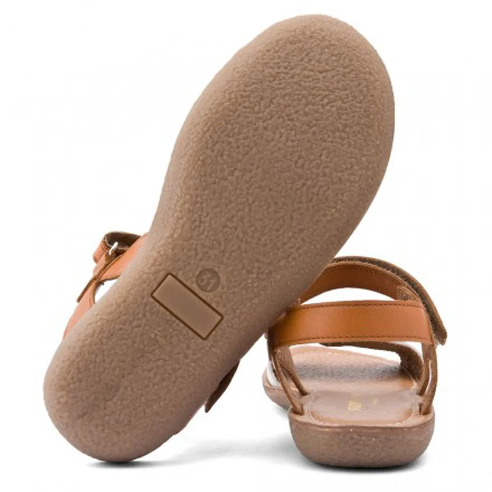 Start-rite Vanda White & Tan Velcro Sandals