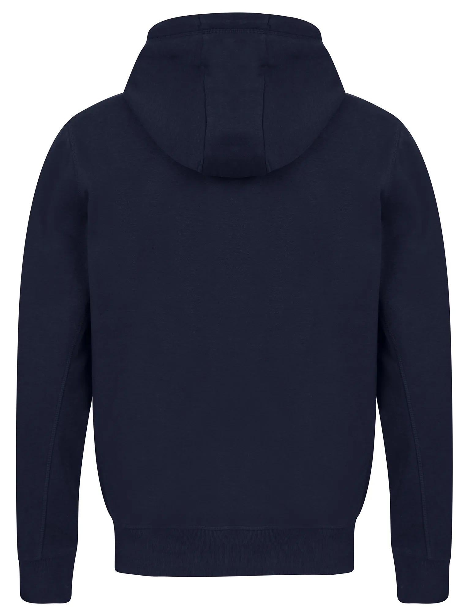 Sword Motif Brushback Fleece Pullover Hoodie in Sky Captain Navy - Tokyo Laundry