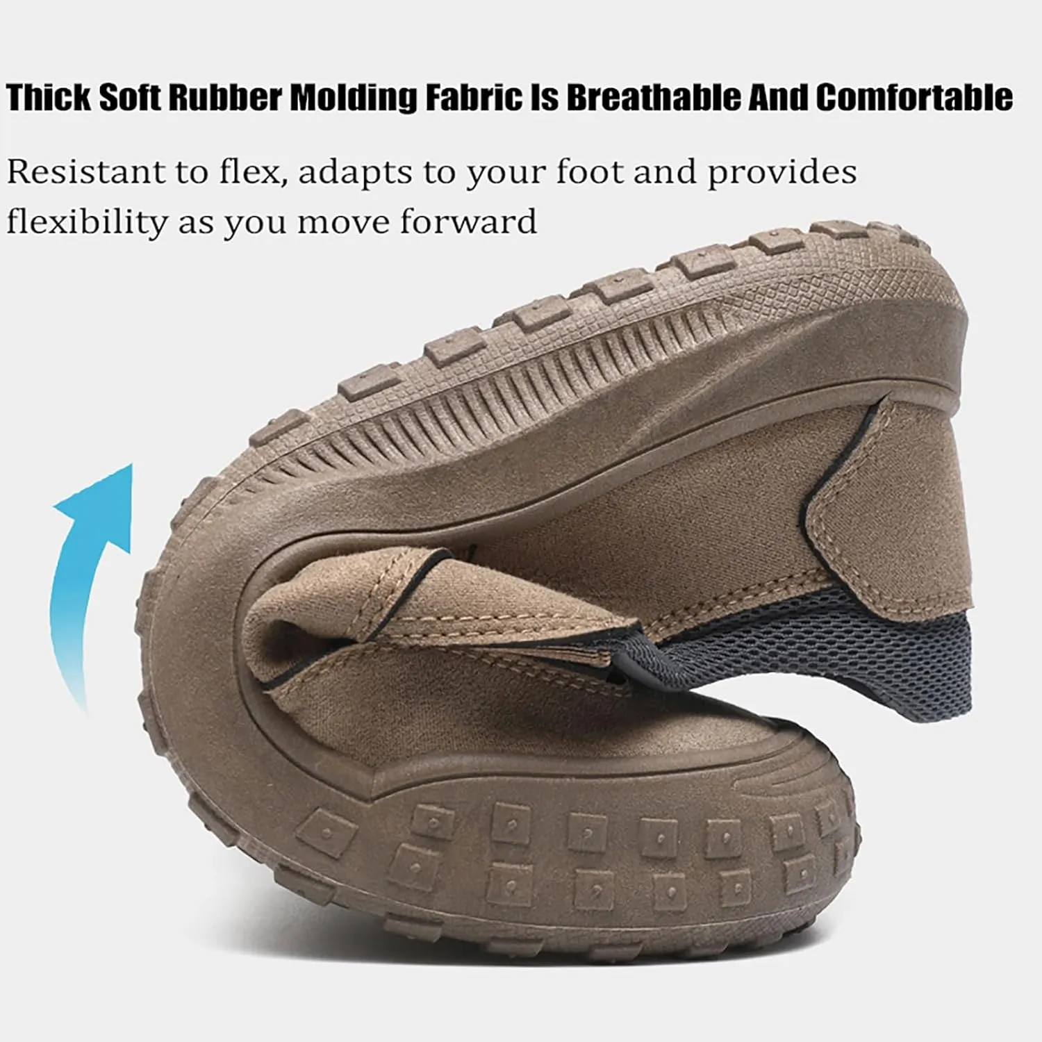 SYNTHESIS Men's Slip on Orthopedic Non Slip Walking Loafers,2024 Comfort Breathable Arch Support Outdoor Hiking Sneakers,Casual Soft Waterproof No Lace Flats Driving Work Shoes