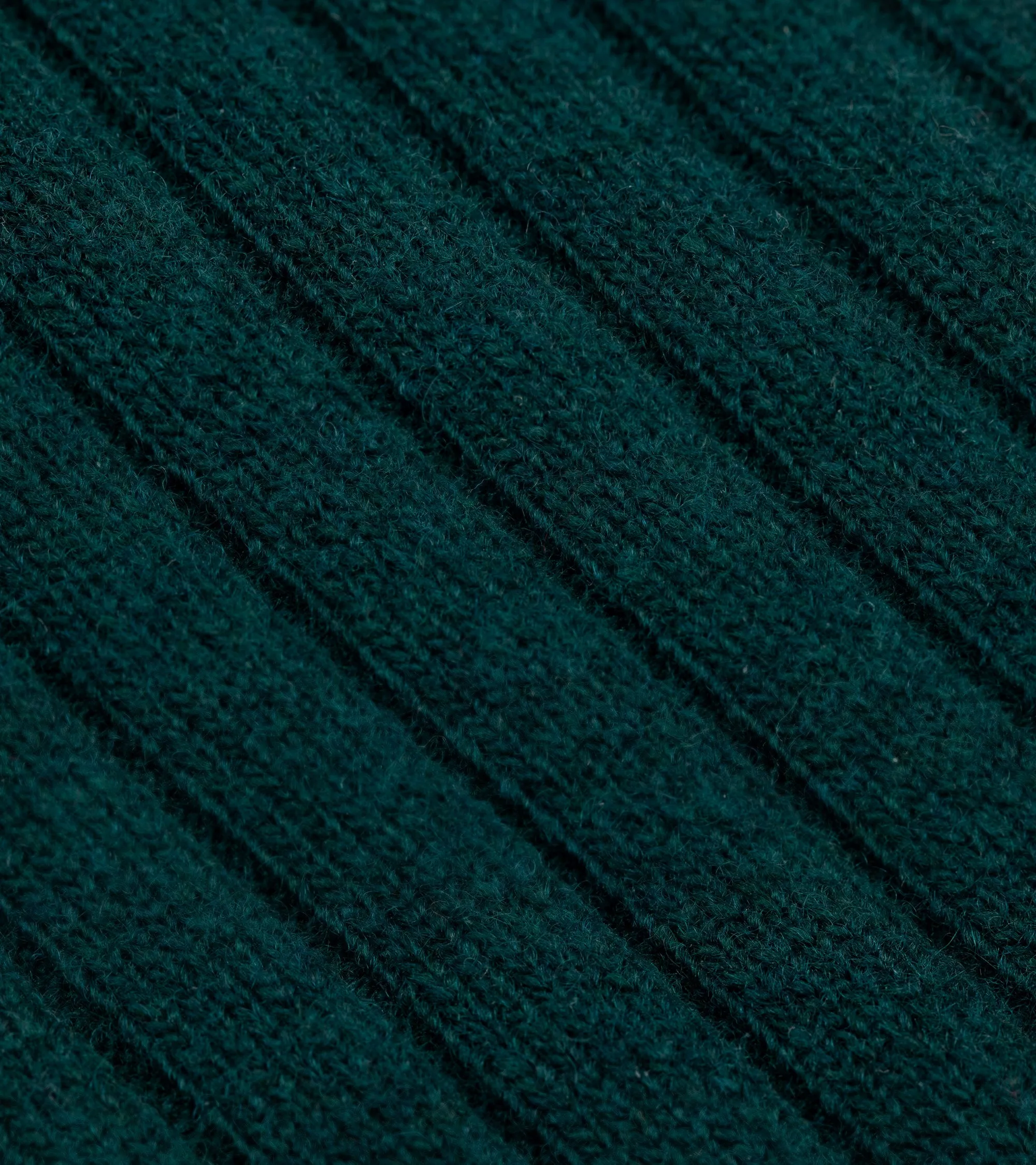 Tabio Merino Ribbed Socks: Green