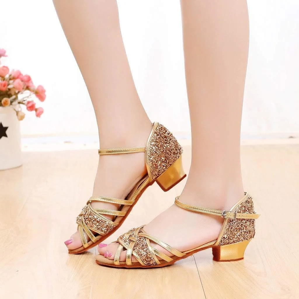 Toddler Baby Girls Kids Ballroom Tango Latin Dance Shoes Sandals Fashion Outdoor Sport Shoes
