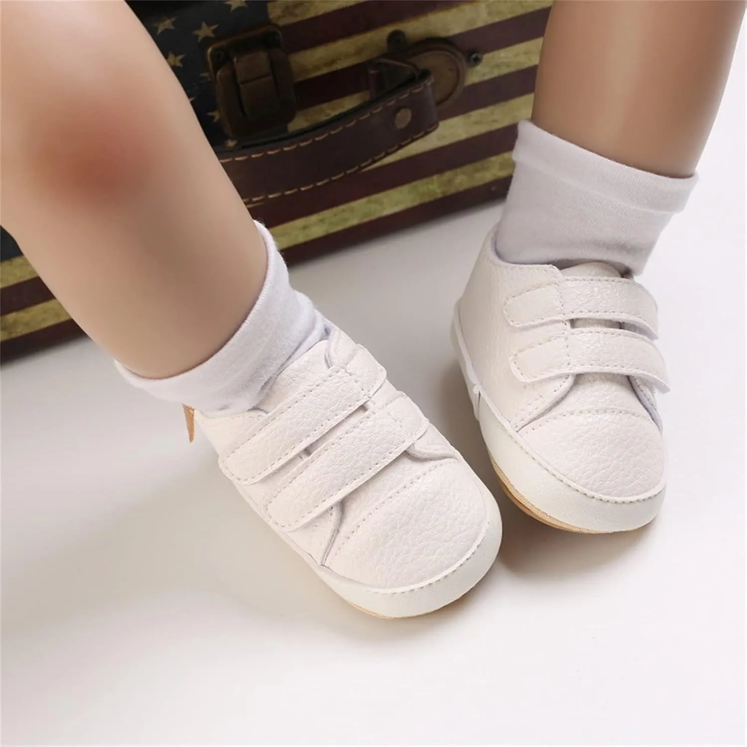 Toddler Baby No Lace Sneakers Sole Chunky No Slip Sport Shoes Outdoor Running Fall Lightweight Sneakers for Boys