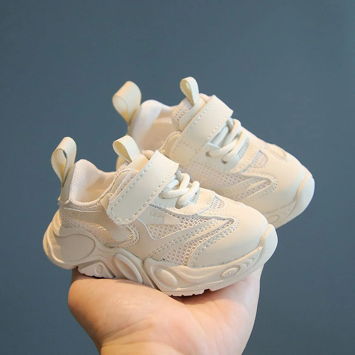Toddler Boys Sneakers New Solid Color Mesh Breathable Non Slip Children's Casual Breathable Shoes Breathable Sneakers
