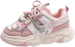 Toddler Casual Shoes Girls and Toddler Chunky Sneakers Vulcanize Fashion Girls Platform Thick Boys Round Toe Shoes
