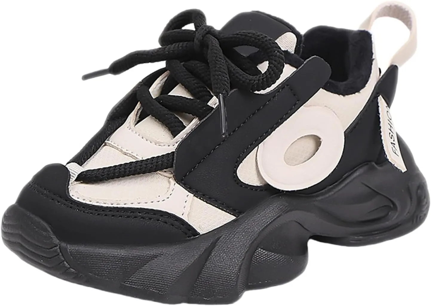 Toddler Lace-Up Sneaker Little Kid Boys Girls Fashion Lightweight Breathable Sport Shoes Comfy Chunky Soft Shoes