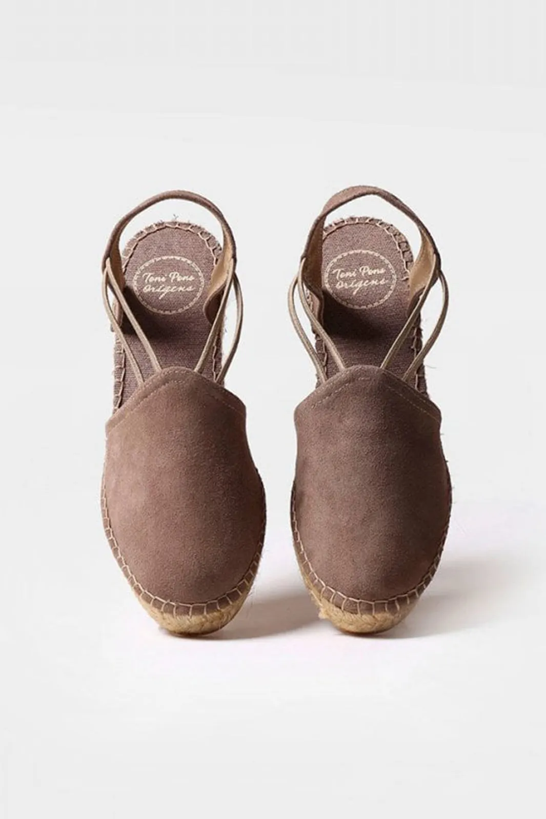 Toni Pons Tremp Espadrille Wedge Sandal Taupe Suede