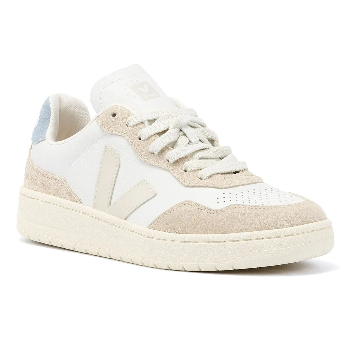 Veja V-90 Leather Women's White/Pierre/Steel Trainers