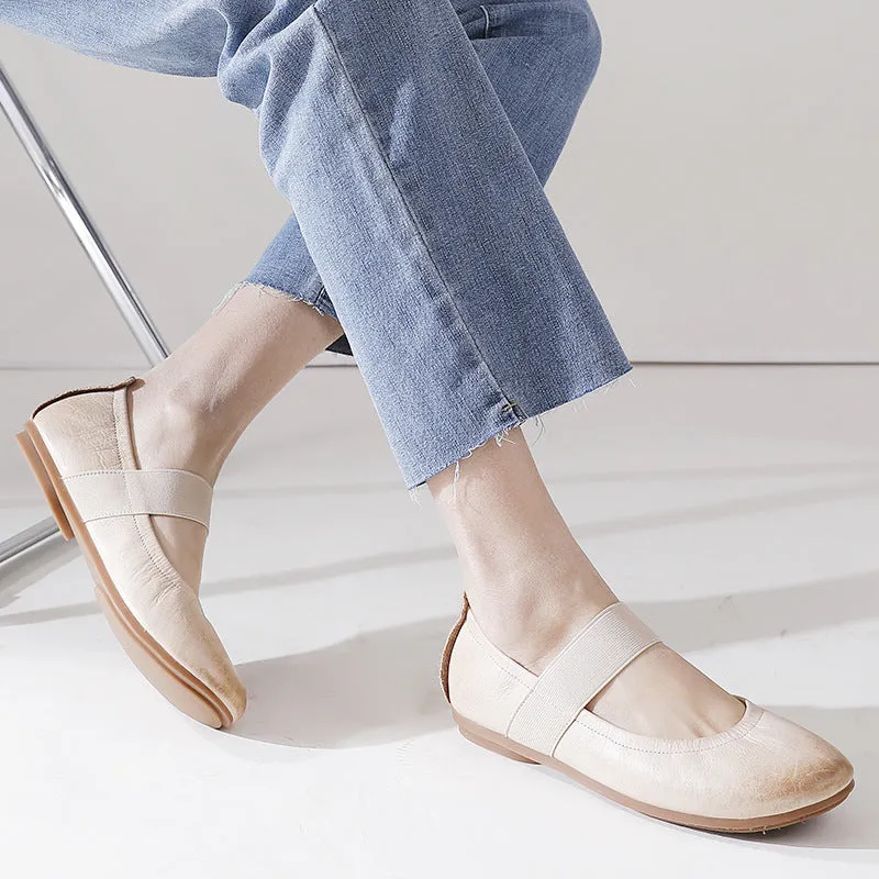Women Spring Soft Leather Casual Flats