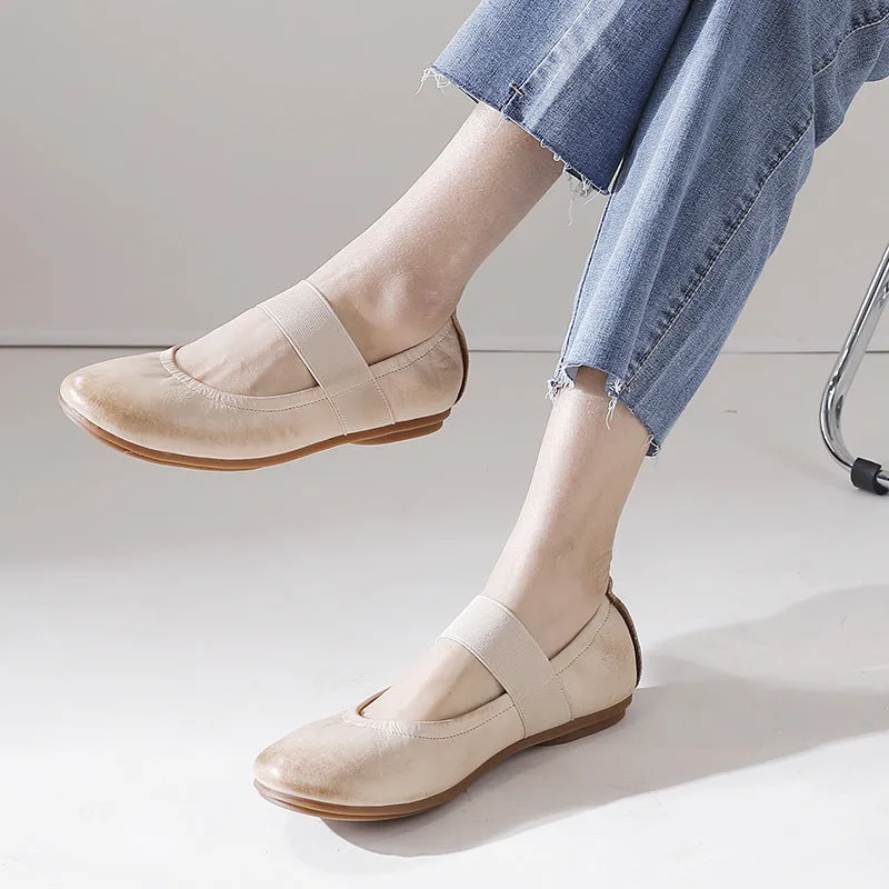 Women Spring Soft Leather Casual Flats