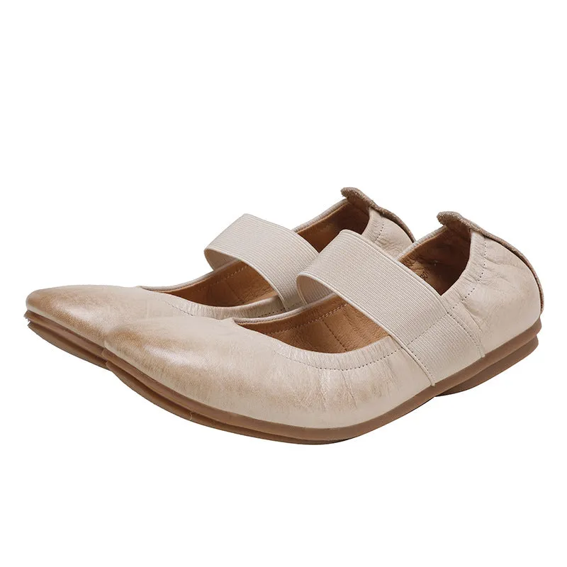 Women Spring Soft Leather Casual Flats