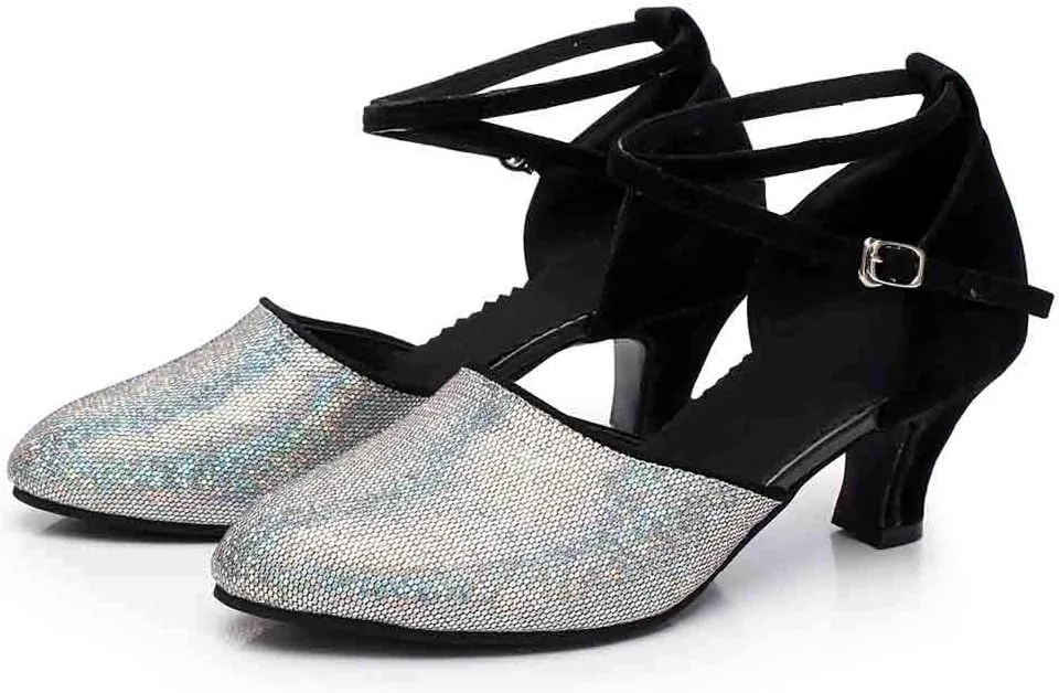 Women's Ballroom Tango Latin Dancing Shoes Sequins Shoes Social Dance Shoe 5 Apparel, 5.5