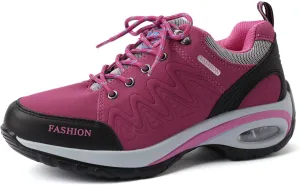 Women's Fashion Sneakers Lace-Up Walking Shoes Comfortable Casual Athletic Non-Slip Running Fashion Sneakers