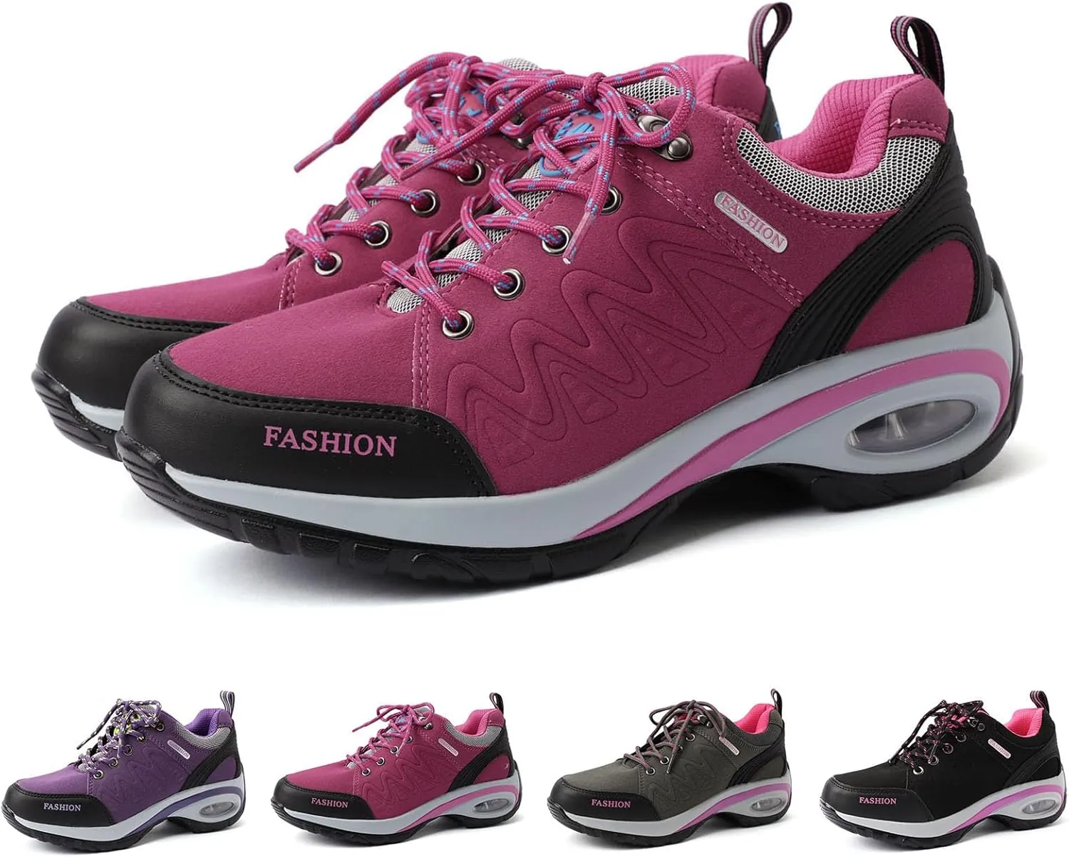 Women's Fashion Sneakers Lace-Up Walking Shoes Comfortable Casual Athletic Non-Slip Running Fashion Sneakers