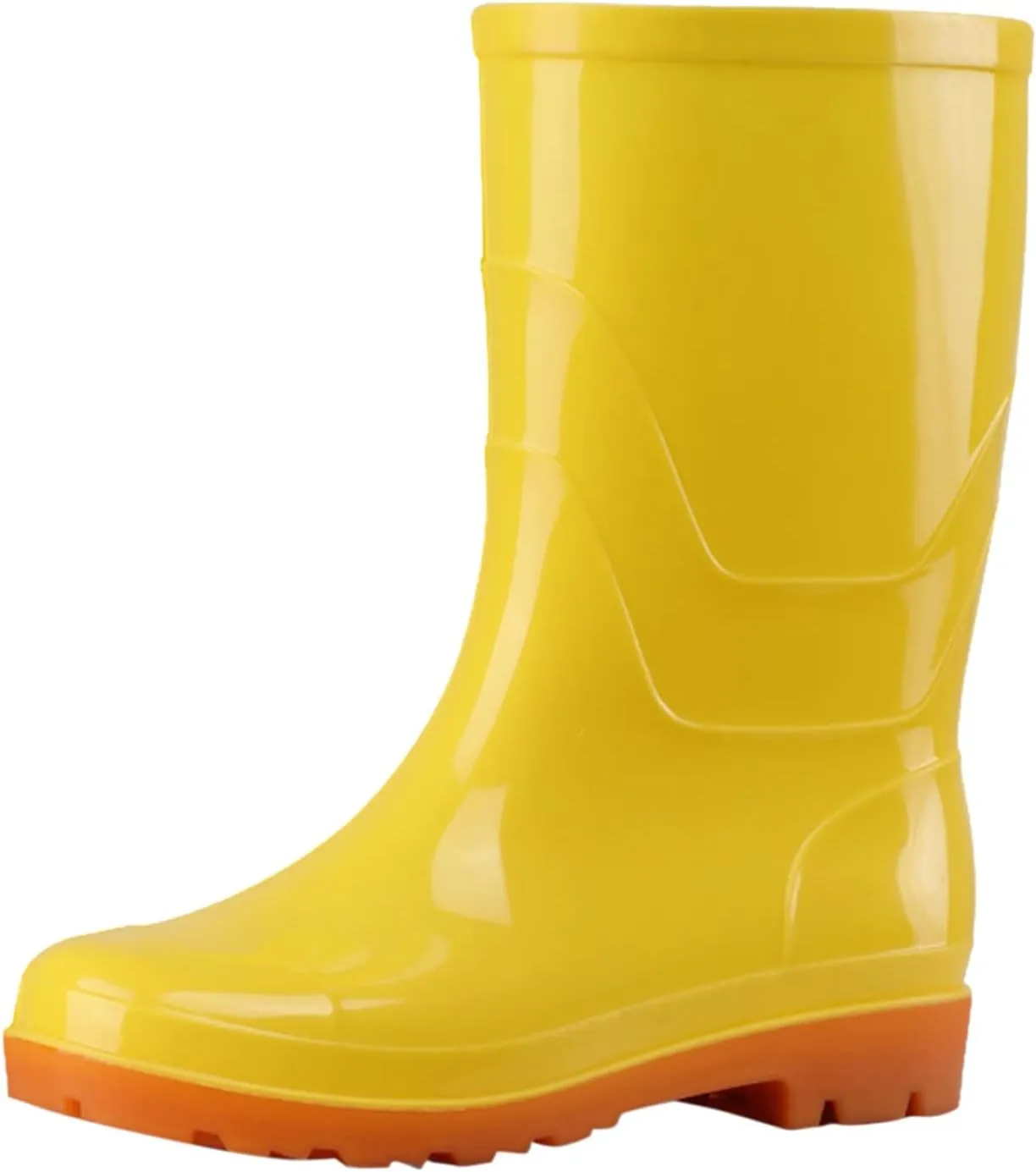 Womens Rain Boots Women's Mid Calf Rain Boots Waterproof Garden Shoes Comfortable Slip On Tall Rain Boots for Women