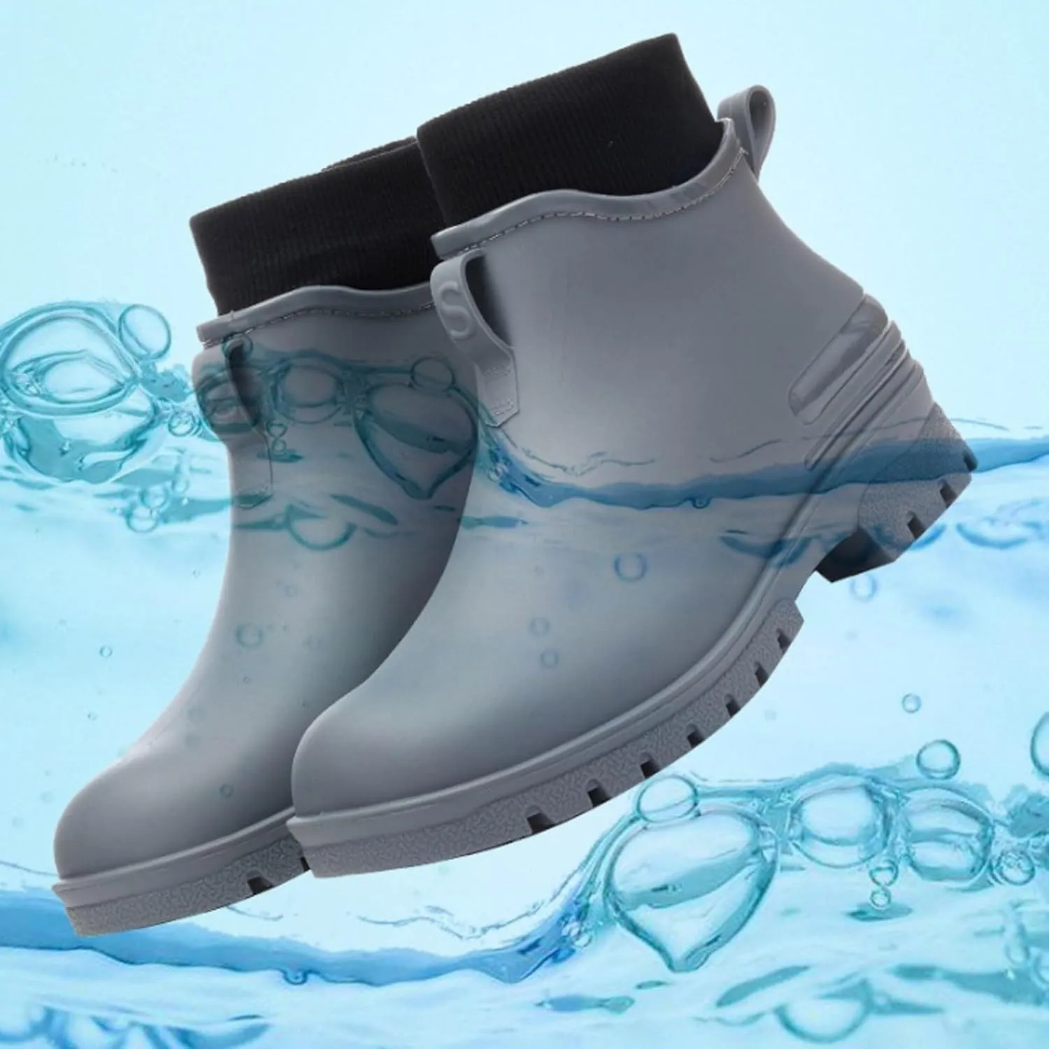 Womens Rubber Boots Womens Rain Boots Comfort Waterproof for Boating Fishing Gardening Farming Rain Shoes