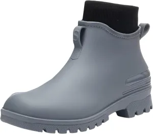 Womens Rubber Boots Womens Rain Boots Comfort Waterproof for Boating Fishing Gardening Farming Rain Shoes