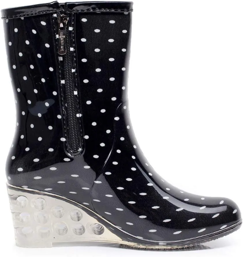 Womens Rubber Boots Womens Rain Boots Comfortable Anti-Slip for Boating Fishing Gardening Farming Rain Shoes
