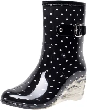 Womens Rubber Boots Womens Rain Boots Comfortable Anti-Slip for Boating Fishing Gardening Farming Rain Shoes