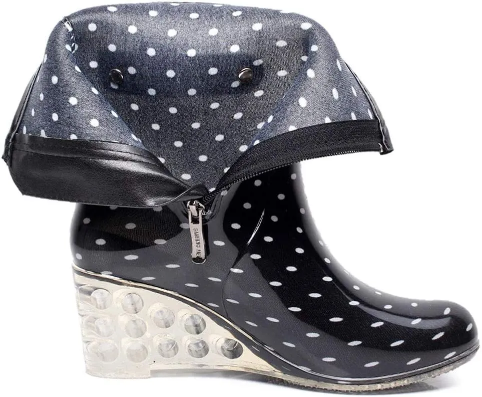 Womens Rubber Boots Womens Rain Boots Comfortable Anti-Slip for Boating Fishing Gardening Farming Rain Shoes