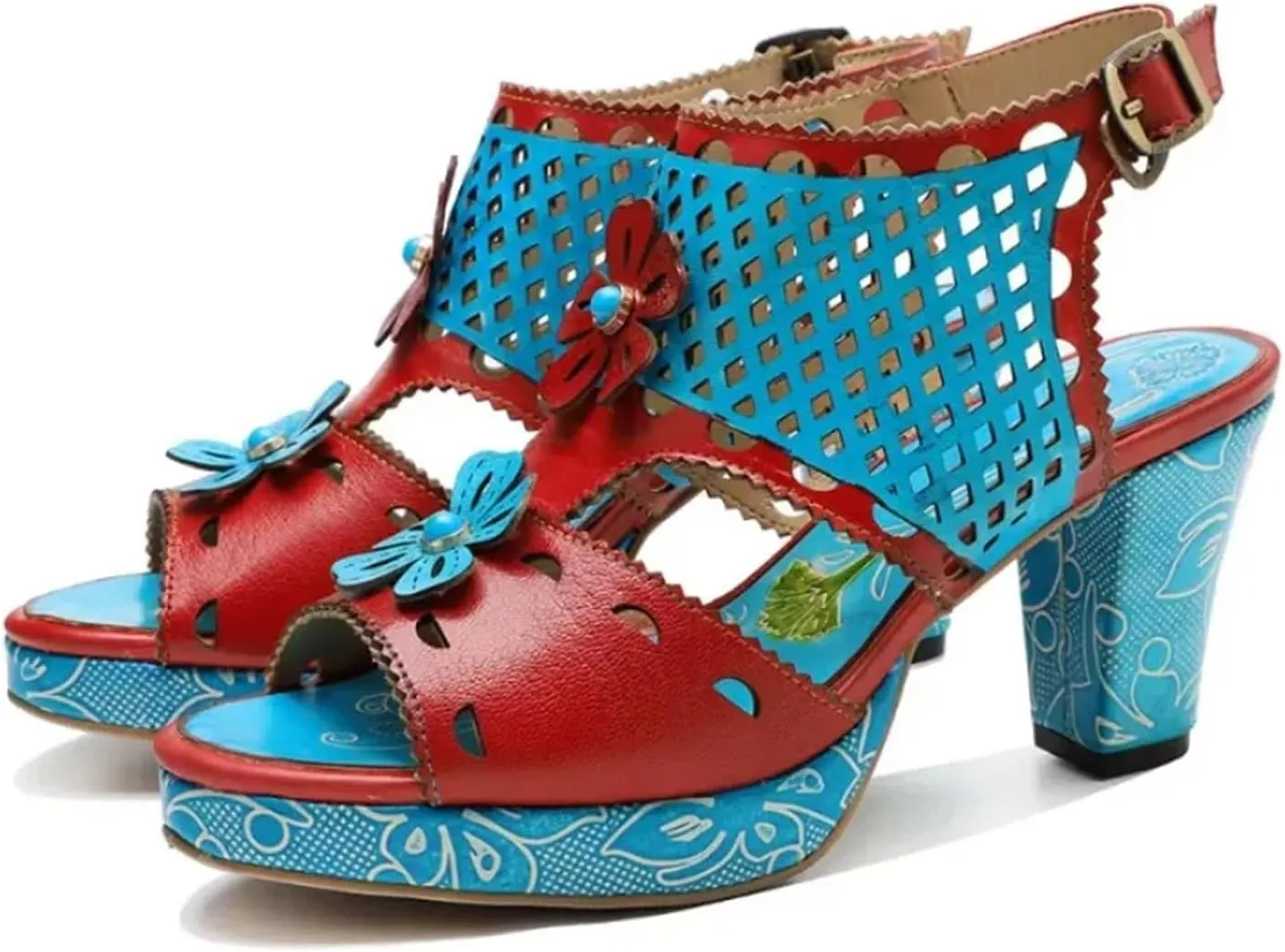 Women's Sheepskin Leather Moccasins - 7.5cm Plus Size Summer Luxury Ethnic