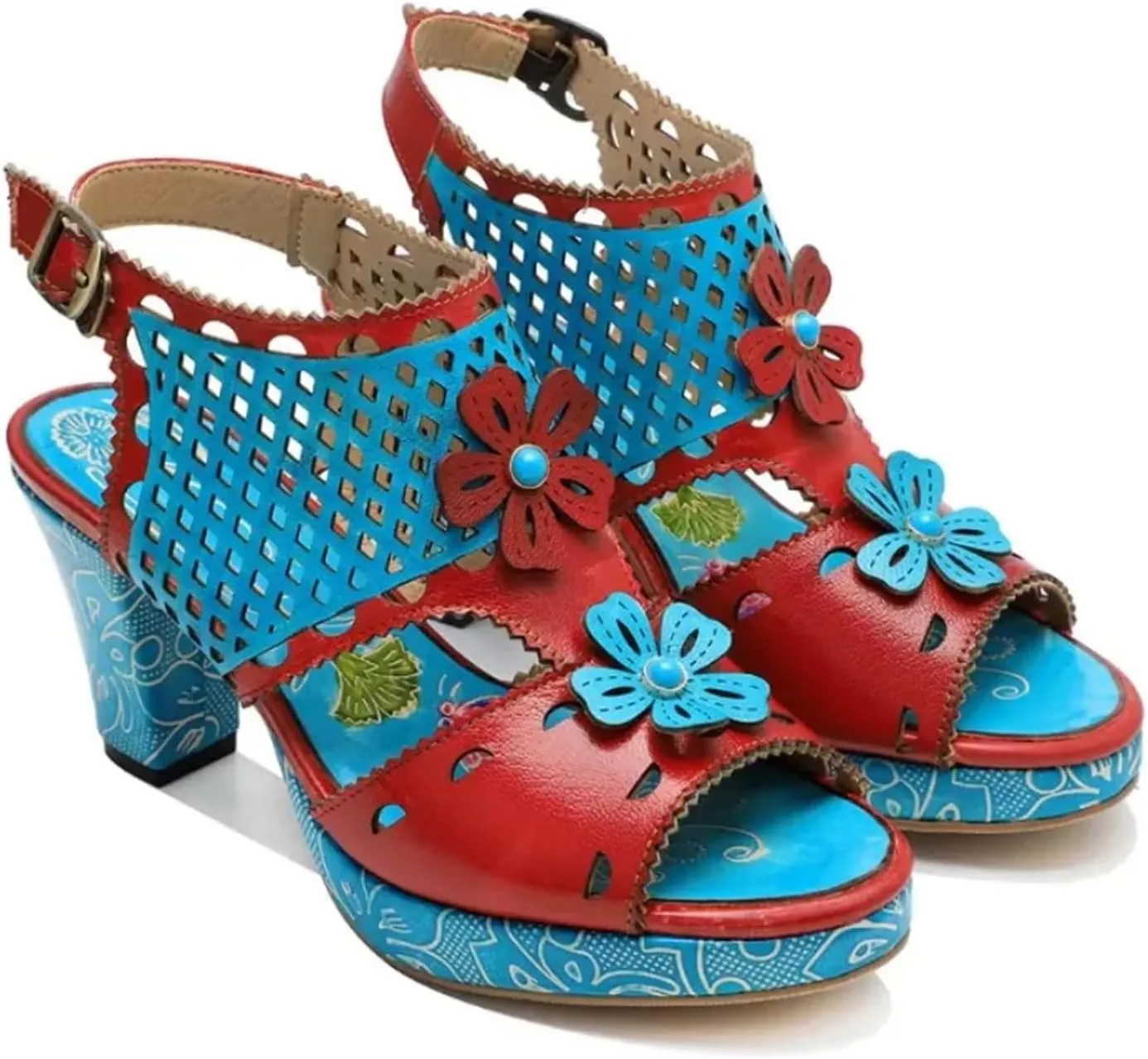 Women's Sheepskin Leather Moccasins - 7.5cm Plus Size Summer Luxury Ethnic