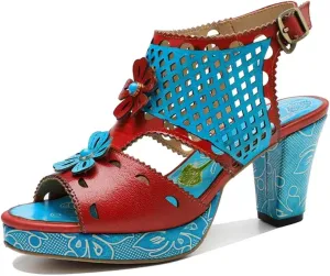 Women's Sheepskin Leather Moccasins - 7.5cm Plus Size Summer Luxury Ethnic