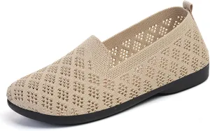 Women's Spring Summer and Autumn Fashion Shallow Mouth Breathable Non Slip Soft Sole Orthopedic Suede Wingtip Shoes