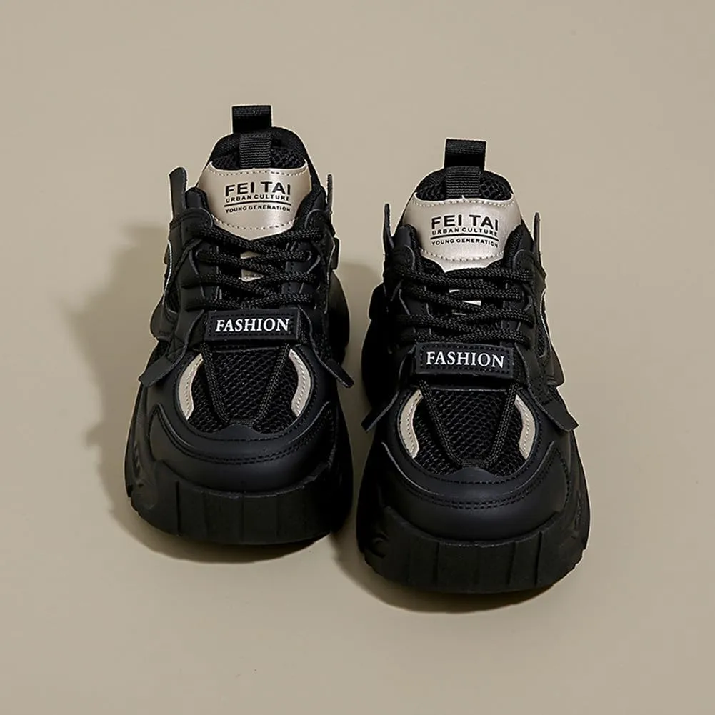 YAXE Womens Platform Low-top Chunky Sneakers Dad Shoes